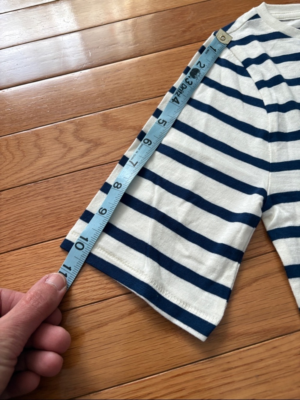 J. Crew Navy and White Striped Tee - Picture 6 of 9